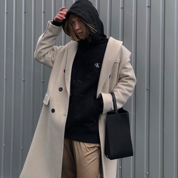 NWT Zara Wool Blend Coat - Picture 9 of 16